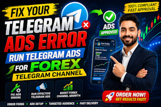 remove telegram ads error, run approve telegram ads for forex and of channel