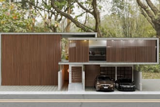 design stunning 3d exterior renders for houses and buildings