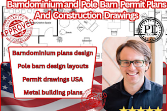 draft barndominium and pole barn permit plans and construction drawings