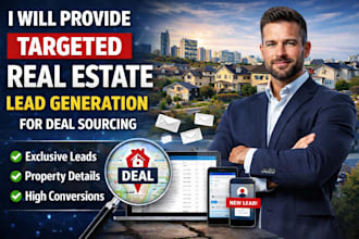 provide targeted real estate lead generation for deal sourcing