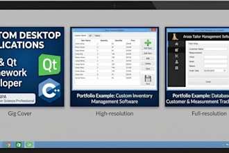 develop a custom desktop application using c and qt framework