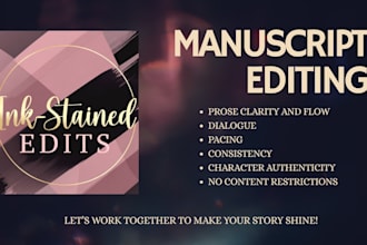 provide comprehensive manuscript editing for your novel