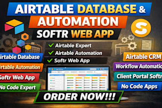 build airtable database airtable automation airtable interface softr webapp
