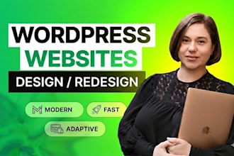 design or redesign a wordpress website or landing page
