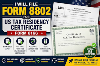 file irs form 8802 and obtain your US tax residency certificate form 6166