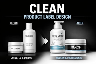 design beginner friendly cosmetic label and packaging design