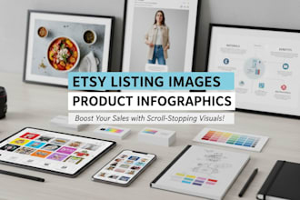 design etsy listing images thumbnails product infographics