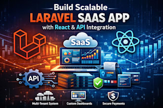 build scalable laravel saas app with react and API integration