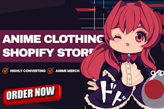 build anime shopify clothing manga otaku streetwear store anime clothing website