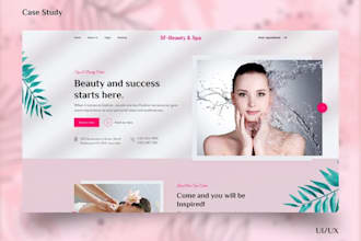design redesign fashion wix website, hair salon website, spa booking website