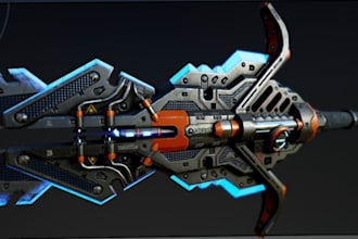 create high quality 3d weapon models for games, films and animations