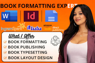 do amazon KDP book formatter, typesetter, kindle and paperback layout design