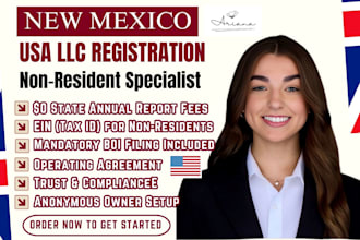 register new mexico llc for non resident with ein and zero annual state fees