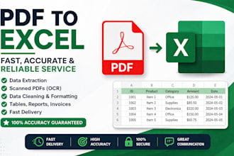 convert PDF to excel with accurate data extraction