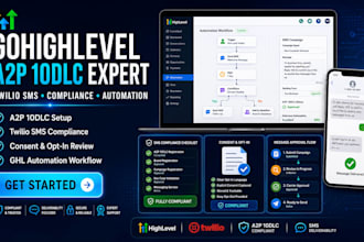 setup gohighlevel a2p 100dlc twilio sms compliance and ghl automation