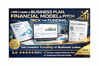 create a business plan, financial model, and pitch deck for funding