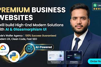 create a high end business website with modern UI UX and liquid animations