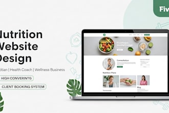 build a modern nutritionist, dietitian, wellness or health coach website