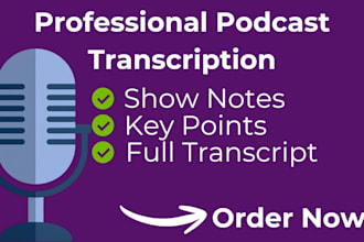 transcribe your podcast episode audio to text fast