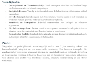 english to dutch CV and resume translation with a natural tone