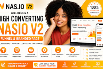 design a high converting nasio v2 funnel and branded page