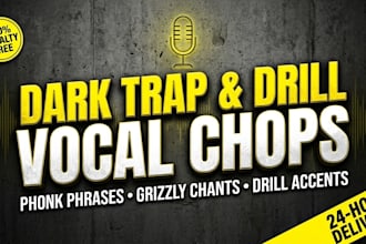 record dark trap vocal chops phonk phrases and drill chant accents
