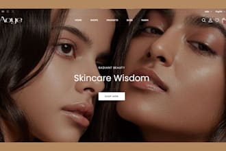 skin care shopify store beauty shopify store beauty website skincare website
