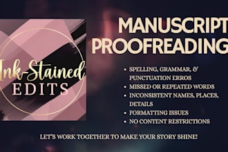 proofread your fiction manuscript before publication