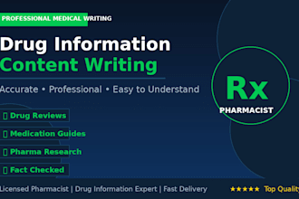 write accurate and professional drug information content