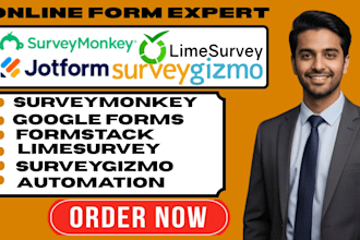 jotform surveygizmo limesurvey google forms formstack surveymonkey integration