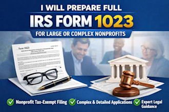 prepare the full form 1023 for large or complex nonprofits