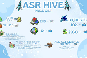 make a price list for your beeswarm services