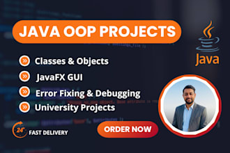 solve java oop programming tasks and university projects