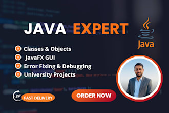 solve java oop programming tasks and university projects