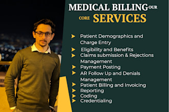 manage medical billing and complete rcm as medical biller
