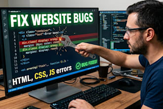 fix website bugs, CSS errors, and develop custom web apps