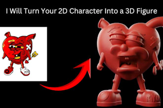 convert 2d image to 3d toy model figure into stl charcater 3mf for 3d printing