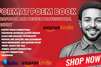 format your poetry book chapbook, design professional poetry book cover for KDP