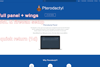 install and configure pterodactyl panel and wings