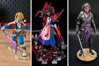 3d print and paint action figures 3d anime figure scale size model in resin