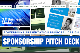 design sponsorship presentation sponsorship proposal, pitch deck slides design