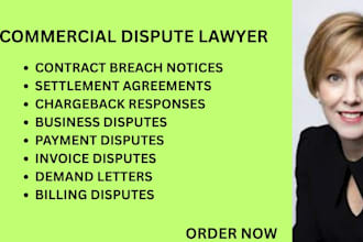 resolve business disputes, contract errors, invoice disputes, and chargebacks