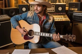 produce a full country song with original lyrics and studio quality sound