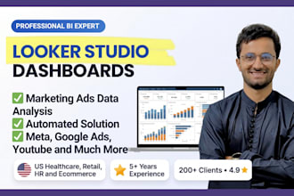 create looker studio dashboard and data visualization reports for businesses