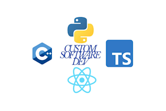 develop custom scripts and  projects in python, cplusplus or react