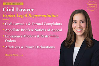 draft court documents, lawsuits, motions, appeals