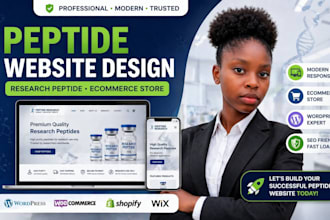 peptide website design research peptide, peptide website in shopify or wordpress