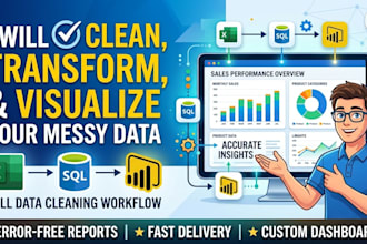 clean, transform, and visualize your messy data using sql, excel, and powerbi