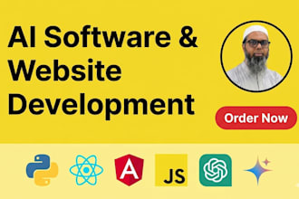develop ai website, chatbot as full stuck developer