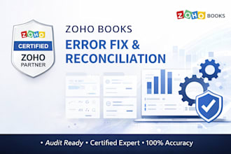 reconcile fix errors and setup zoho books bookkeeping as a certified expert